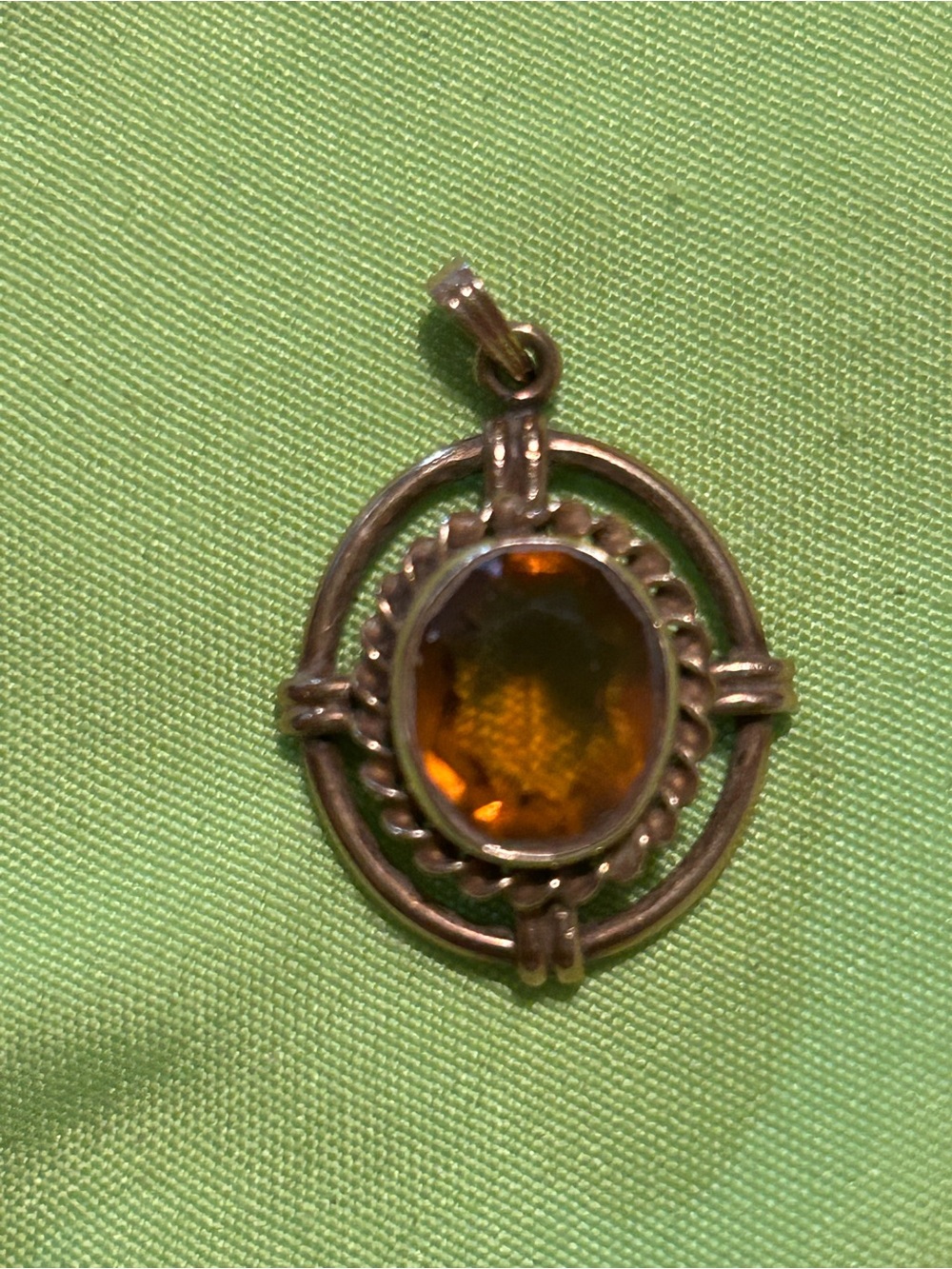 Vintage Topaz 14K gold Pendant